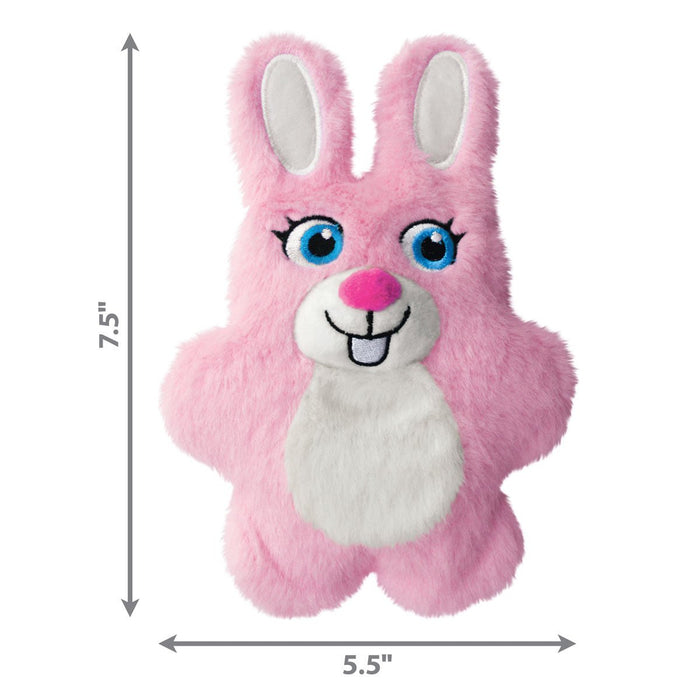 KONG Snuzzles Kiddos Plush Small Dog Toy with Squeaker & Crinkle - K9ACF - Pink Bunny - Small - 1 ct - 3
