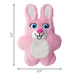 KONG Snuzzles Kiddos Plush Small Dog Toy with Squeaker & Crinkle - K9ACF - Pink Bunny - Small - 1 ct - 3