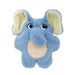 KONG Snuzzles Kiddos Plush Small Dog Toy with Squeaker & Crinkle - K9ACG - Blue Elephant - Small - 1 ct - 4