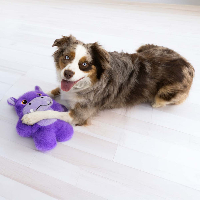 KONG Snuzzles XLarge Plush Dog Toy – Full - Body Squeaker - K9ACQ - Hippo - XLarge - 1 ct - 7