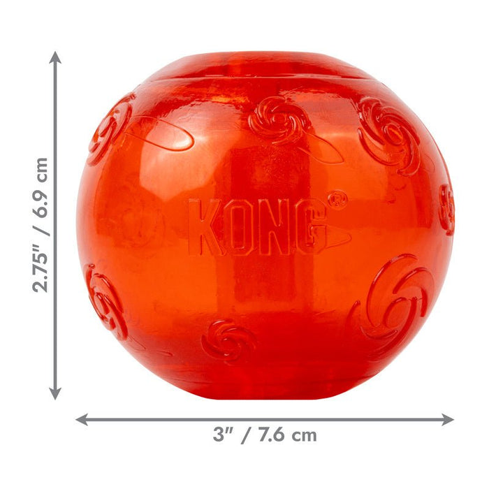 KONG Squeezz® Holiday Dog Toys – Fun Fetch & Chew Toys, Assorted Colors - K9ABA - Ball - Large - 1 ct - 4
