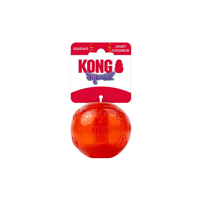 KONG Squeezz® Holiday Dog Toys – Fun Fetch & Chew Toys, Assorted Colors - K9ABA - Ball - Large - 1 ct - 8