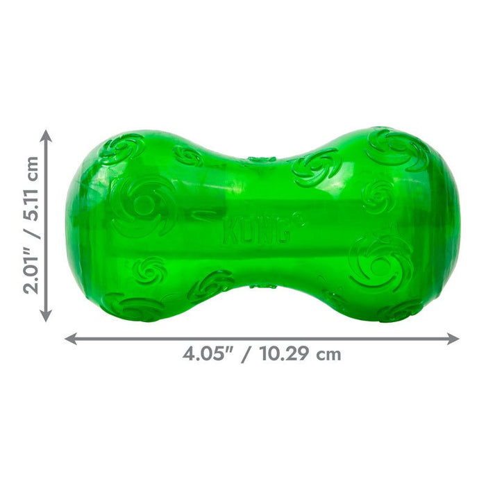 KONG Squeezz® Holiday Dog Toys – Fun Fetch & Chew Toys, Assorted Colors - K9ABC - Dumbbell - Small - 1 ct - 20