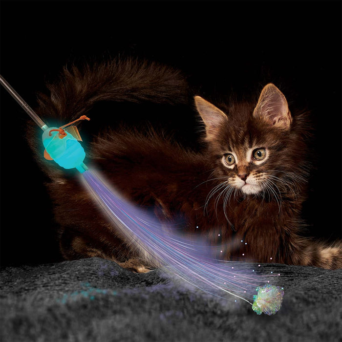 KONG Teaser Glow in the Dark Firefly Wand Cat Toy - K9119 - 4