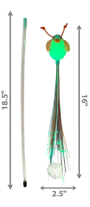 KONG Teaser Glow in the Dark Firefly Wand Cat Toy - K9119 - 3
