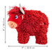 KONG Toughz Squeaky Plush Dog Toy – Medium, Durable & Soft - K9ABR - Highland Cow - Medium - 1 ct - 10