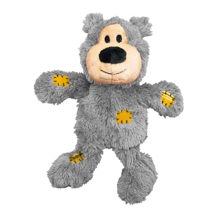 KONG Wild Knots Bear – Soft Plush with Knotted Rope Skeleton, Assorted - K9ACT - Assorted - Small/Medium - 1 ct - 3