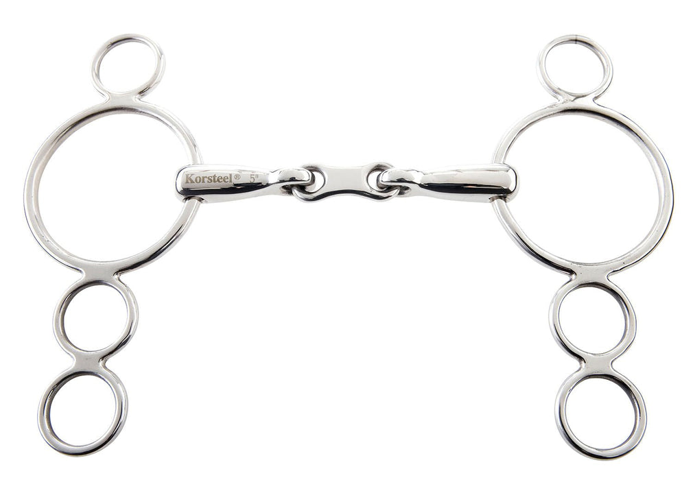 Korsteel French Link 3 Ring Dutch Gag Bit - KOK3 - 2