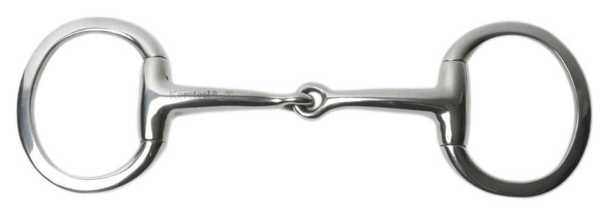 Korsteel Med Weight Solid Mouth Eggbutt Snaffle Bit - KO1GC - 1
