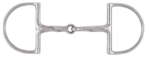 Korsteel Slow Twist Hunter Dee Ring Snaffle Bit - KO1FL - 5.5 in - 5