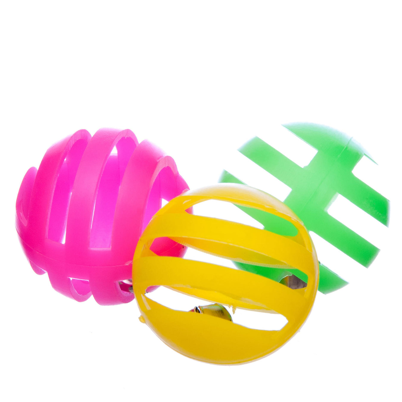 Jeffers Lattice Jingle Balls Cat Toys, 3 pk - RR2I - 3 pk - Assorted - 1