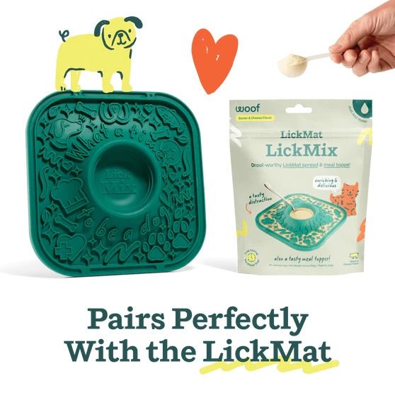 LickMix for Dogs – Bacon & Cheese or Calming LickMat Spread, Interactive Enrichment Treat - WO2BS - Calming Mix (Beef) - 5.5 oz - 6