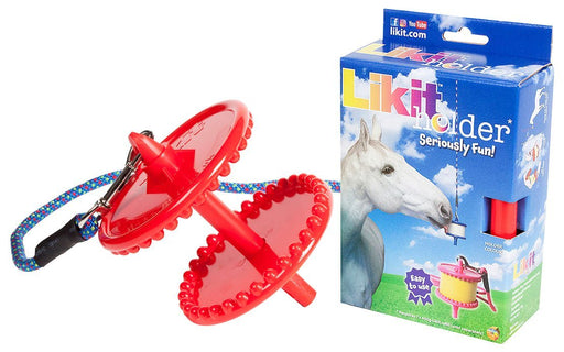 Likit Hanging Horse Lick Treat Holder - CA1H - Red - 1