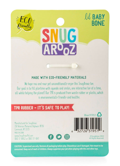 Lil Baby Bone – Puppy Teether Chew Toy, 4.25" - SZ124 - Blue - 4.25"L - 3