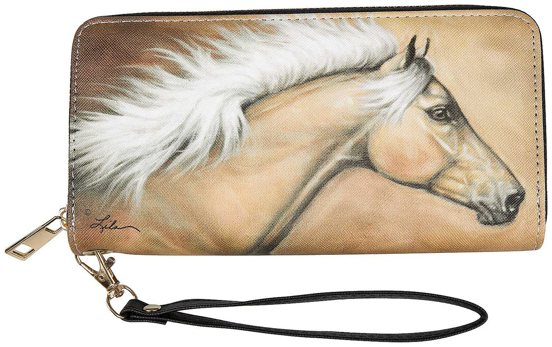 Lila Palomino Clutch Wallet with Wristlet - AWI1J - 1