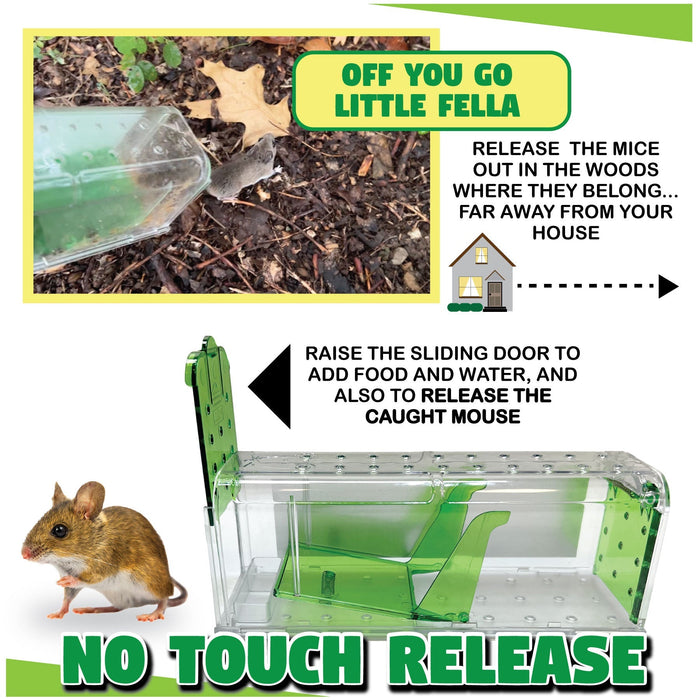 Live Catch & Release Mouse Traps, 2-Pack - B2F2 - 2 - 8