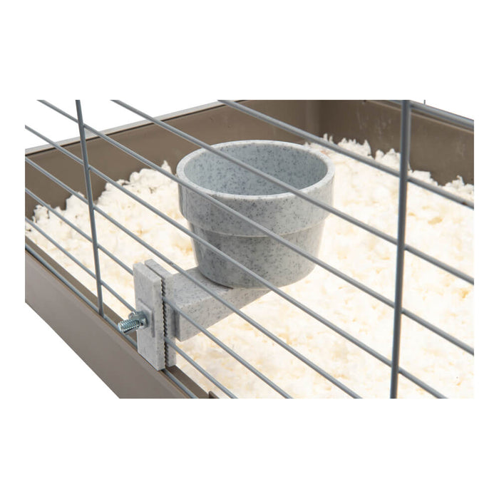 Lixit Quick Lock Crock Removable Food & Water Bowl for Cages, Kennels, & Crates - L8Q1 - 10 oz - 5