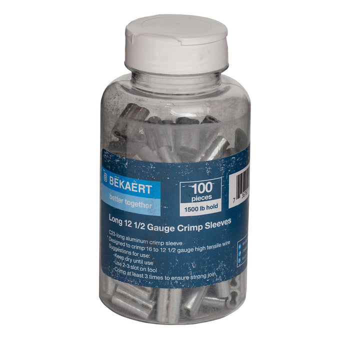 Bekaert Long 12 1/2 Gauge Crimp Sleeves, 100 ct - BE21Z - 1
