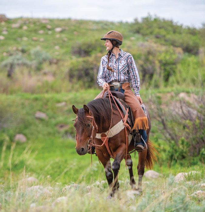 Troxel Cheyenne Helmet - LUBL - Brown - Large (7 1/4 +) - 41