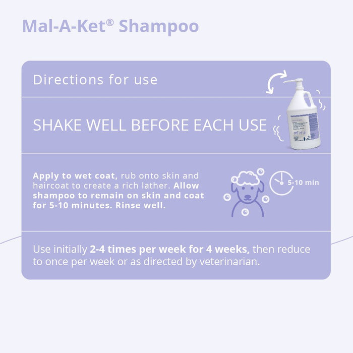 Mal - A - Ket Medicated Ketoconazole Chlorhexidine Shampoo for Horses, Dogs & Cats - 013DP-32012 - 1 Gallon - 10