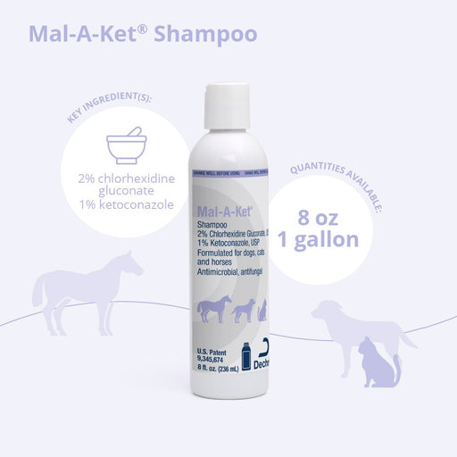 Mal - A - Ket Medicated Ketoconazole Chlorhexidine Shampoo for Horses, Dogs & Cats - 013DP-32081 - 8 oz - 2