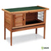 Malta Wooden Rabbit Hutch with Raised Design, Waterproof Folding Roof, Outdoor Bunny House - GAUEE - Malta - 1