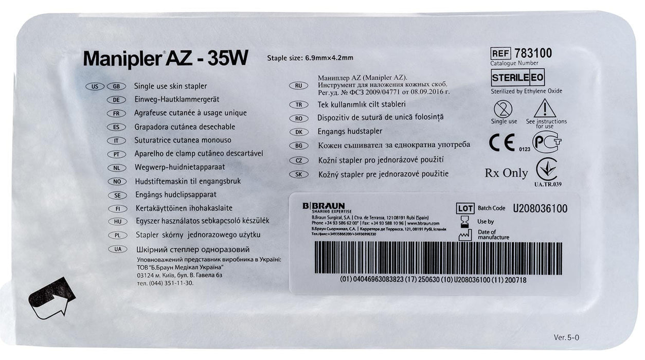 Manipler Manipler AZ Surgical Skin Stapler with Slim Grip Design — Pet Supplies ...