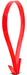Mare ID Neck Strap - Blank, Red - DAM1 - Red - 1