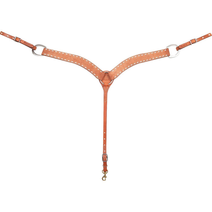 Martin Saddlery 2" Breast Collar with Buckstitch - CR1WN - Brown - Horse - 1