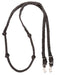 Martin Saddlery Braided Nylon Barrel Rein with Knots 1 - inch Thick Buckle Snap Ends, Black - CR1PJ - Black - 1" - 1