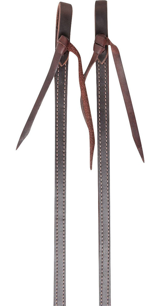 Martin Saddlery Double Stitched Roping Rein with 5/8" Thick Tied Ends - CR1PE - Latigo - 5/8" - 2