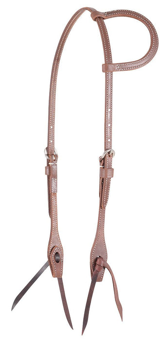 Martin Saddlery Harness Leather Slip Ear Headstall 1/2 - inch Thick, Natural - CR1P8 - Chestnut - 1/2" - 1