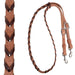 Martin Saddlery Latigo Laced Barrel Rein 3/4 - inch Thick Buckle and Keeper Snap Ends, Chocolate - CR1PH - Harness - 3/4" - 1