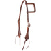 Martin Saddlery Weave Stamped Leather Slip Ear Headstall - CR1WB - Brown - Horse - 1