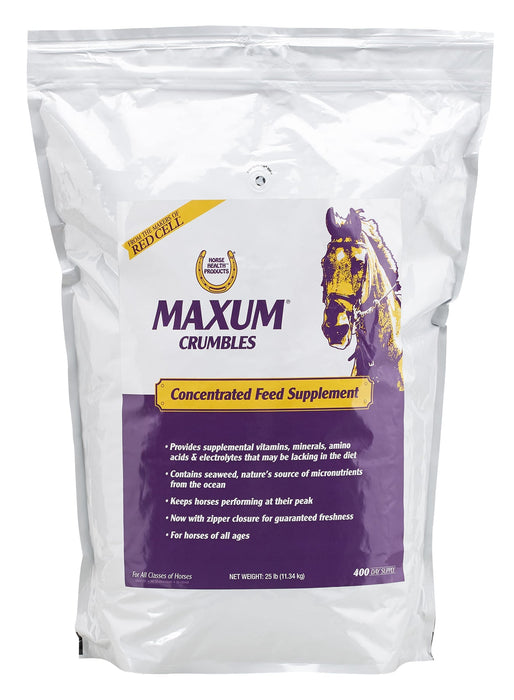 Maxum Crumbles Concentrated Feed Supplement for Horses - H3M3 - 25 lbs - 1