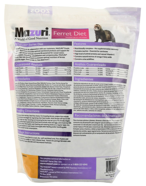 Mazuri Ferret Diet, 5 lb - PANDA - 2