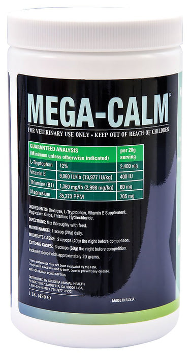 Mega - Calm Equine Calming Supplement - GQAA - 1 lb Mega - Calm, (up to 16 day supply) - 2