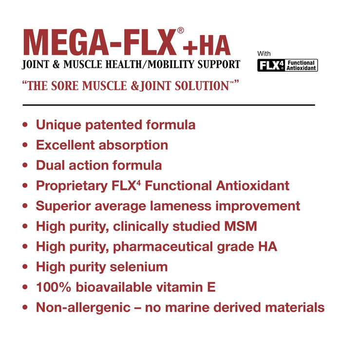 Mega - Flx +HA Equine Joint & Muscle Supplement - GQM4 - 32oz - 3