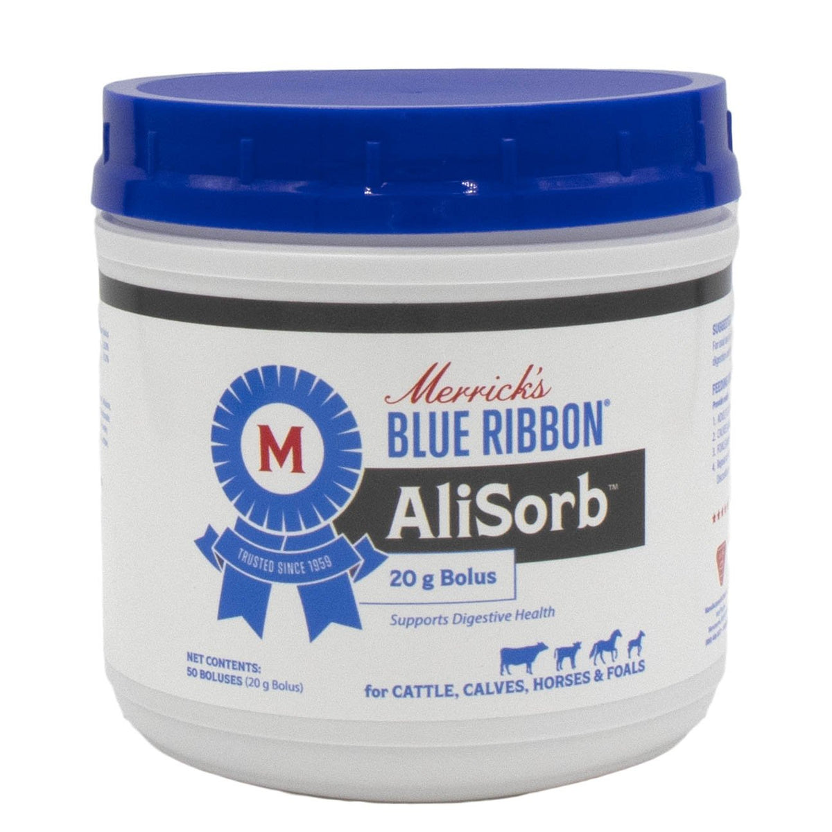 Merrick's Blue Ribbon Anti-Diarrheal Bolus for Cattle/ Horses — Pet ...