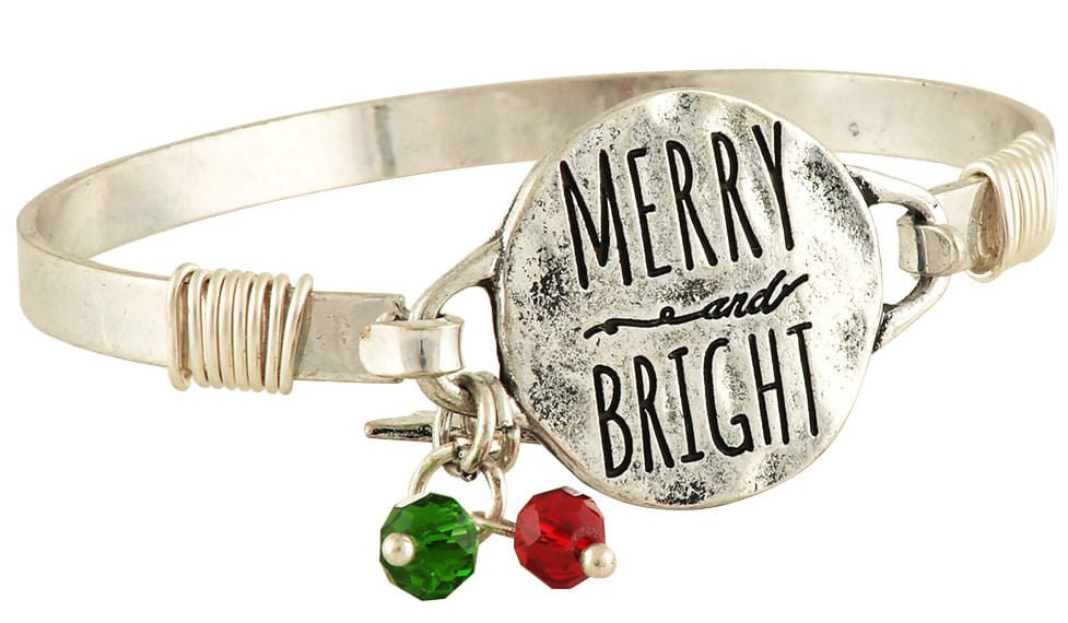 "Merry & Bright" Bangle Bracelet - WAM3X - Gold - 3