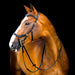 Micklem 2.0 Deluxe Competition Bridle for Horses - Padded Leather, Reins Included, Dressage & Show Bridle - FO50D - Black - Oversized - 2