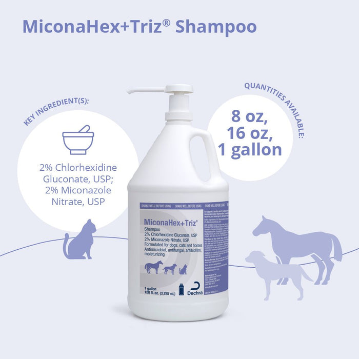 MiconaHex+Triz Medicated Antifungal & Antibacterial Shampoo for Dogs, Cats & Horses - 013DP-73015 - 1 Gallon - 11