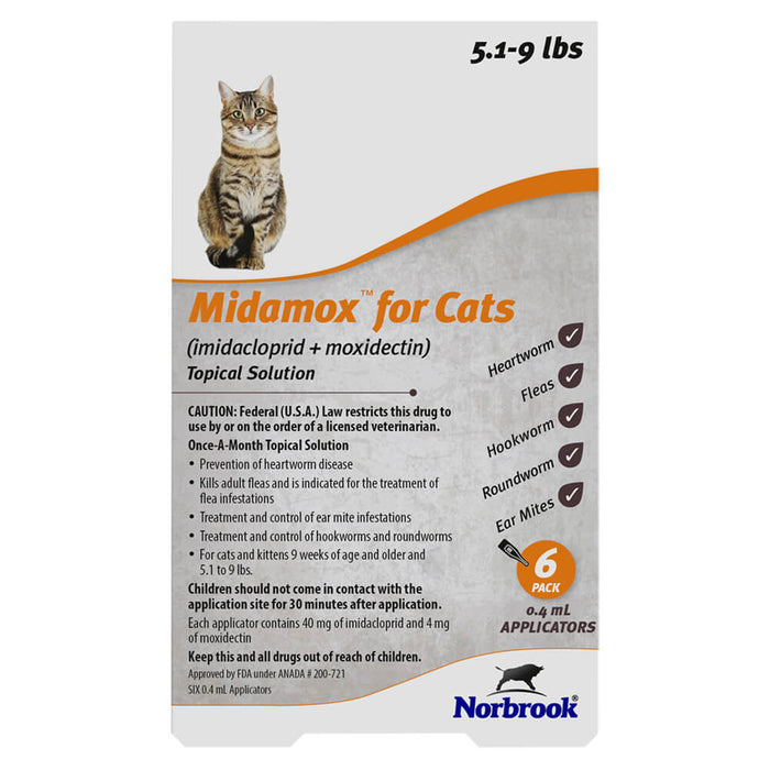 Midamox for Cats - 012NOR-03490 - 5.1 - 9 lbs. - 2