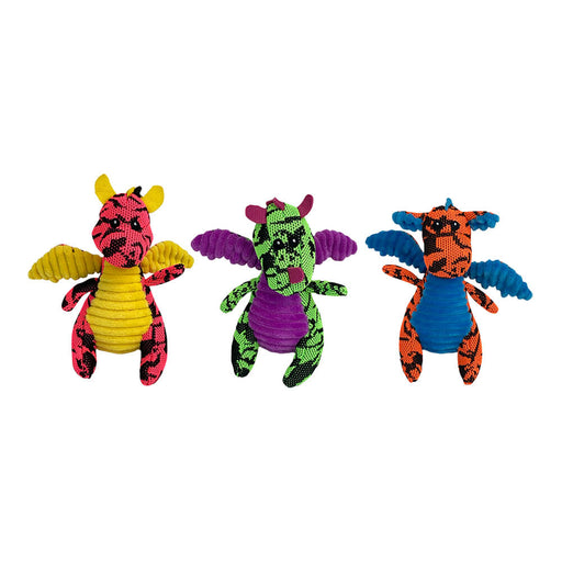 Minipet Dragon Dog Toy, Assorted Colors, 5" - 022MP-44200 - Assorted - 5" - 1 - 1