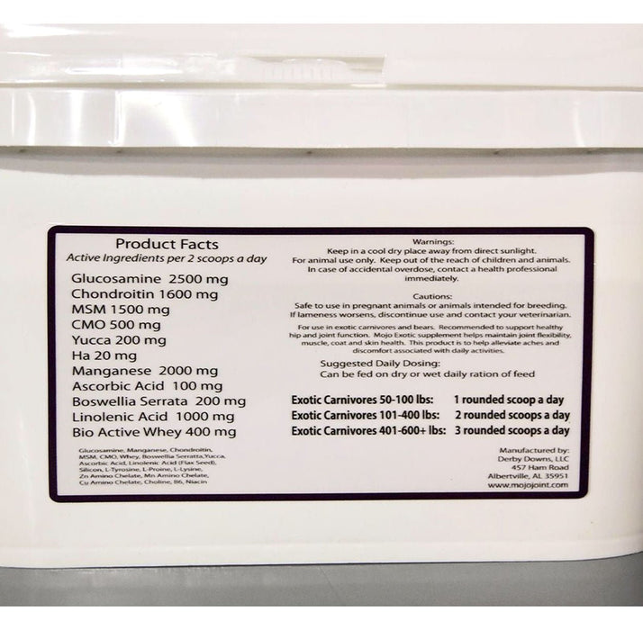Mojo Exotic Animal Joint Supplement, 12 lb - DIAB - 2