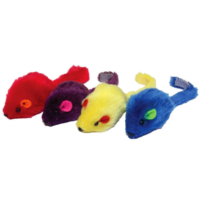 Multi - Colored 2" Mice Cat Toy, 4 pk - MRFO - 1