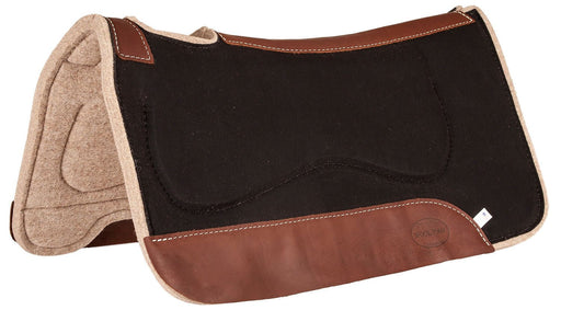 Mustang Canvas and Wool Kidney Saddle Pad - 1211C4 - Black - 3