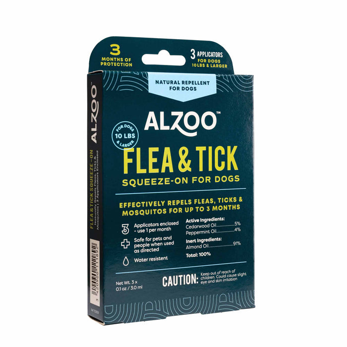 Natural Plant - Based Flea & Tick Squeeze - On Topical for Dogs - 7VWC - 3 pack (3 Month Supply) - 2