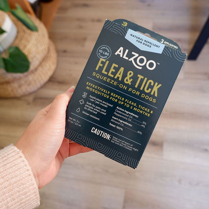 Natural Plant - Based Flea & Tick Squeeze - On Topical for Dogs - 7VWC - 3 pack (3 Month Supply) - 9