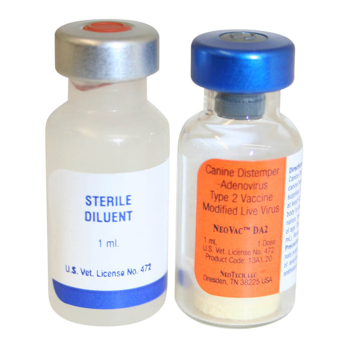 NeoVac DA2 Canine Vaccine – Distemper & Adenovirus Type 2, Modified Live, Puppy & Adult Dogs - NEO2 - 1 Dose - 5